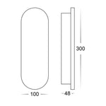 Barline 300mm Surface Mounted Barline Wall Light