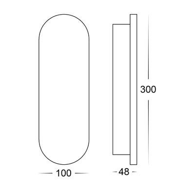 Barline 300mm Surface Mounted Barline Wall Light