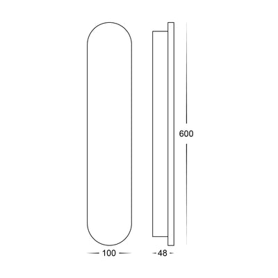 Barline 600mm Surface Mounted Barline Wall Light
