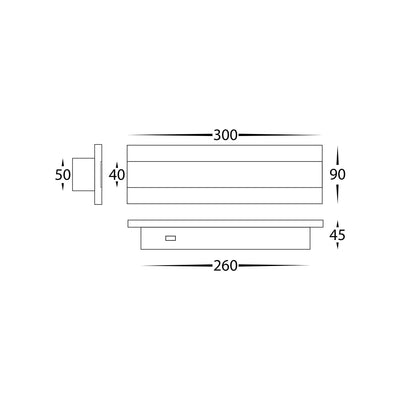 BARLINE 300mm Surface Mounted Barline Wall Light