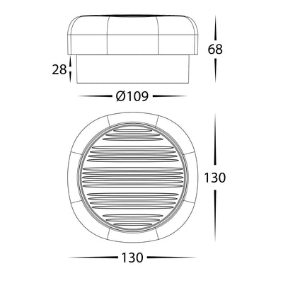 Lasi Round Surface Mounted Wall Light