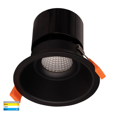 Prime Coloured Fixed Deep Downlight 90mm Cutout Black