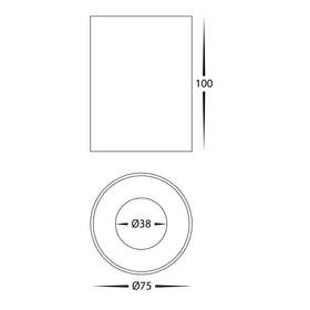 Nella Brass Coloured Surface Mounted Round Downlight