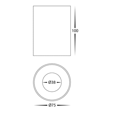 Nella Brass Coloured Surface Mounted Round Downlight