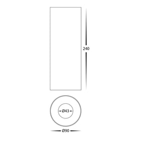 Nella Brass Coloured Surface Mounted Round Downlight