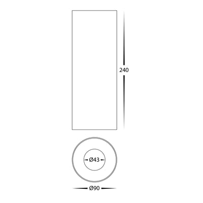 Nella Brass Coloured Surface Mounted Round Downlight