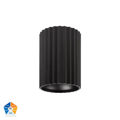 Nella Black Surface Mounted Round Downlight