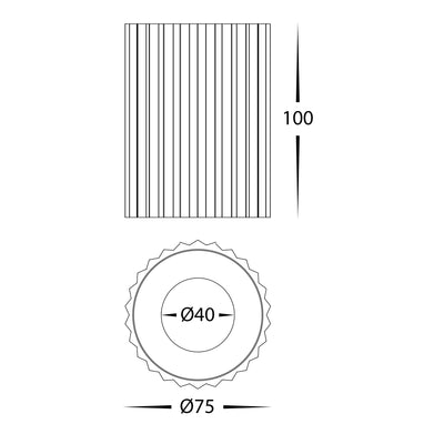 Nella Black Surface Mounted Round Downlight