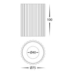 Nella Black Surface Mounted Round Downlight