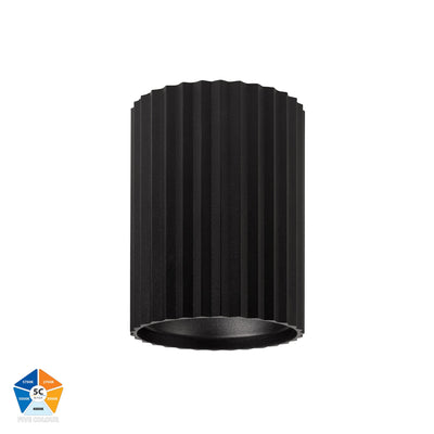 Nella Black Surface Mounted Round Downlight