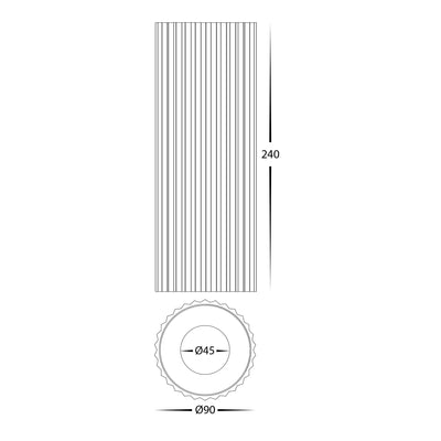 Nella White Surface Mounted Round Downlight