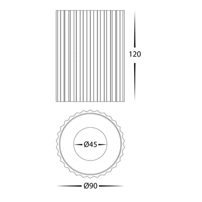 Nella Black Surface Mounted Round Downlight