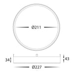 Auster Black trim with Alabaster glass to suit HV5863S-WHT