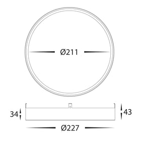 Auster Black trim with Alabaster glass to suit HV5863S-WHT