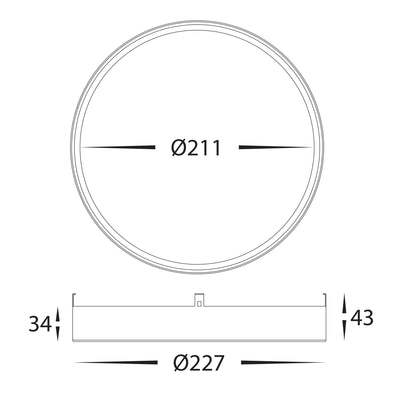 Auster Black trim with Alabaster glass to suit HV5863S-WHT