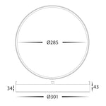Auster Black trim with Alabaster glass to suit HV5864S-WHT