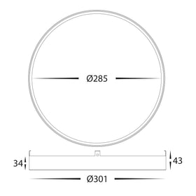 Auster Black trim with Alabaster glass to suit HV5864S-WHT