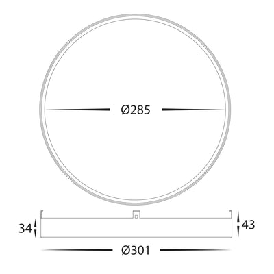 Auster Black trim with Alabaster glass to suit HV5864S-WHT