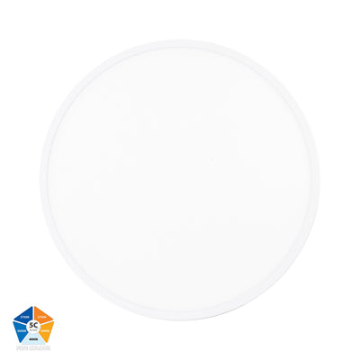 Auster White Dimmable 380mm Slim Oyster Light