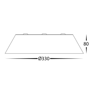 Noyer Walnut Coloured 330mm Oyster Light