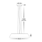 Noyer Walnut Coloured 420mm Pendant Light