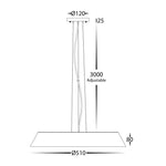 Noyer Walnut Coloured 510mm Pendant Light