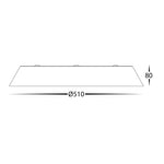 Noyer Walnut Coloured 510mm Oyster Light