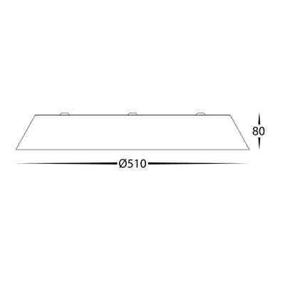 Noyer Walnut Coloured 510mm Oyster Light
