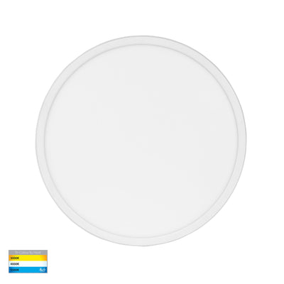 Slim White Dimmable 400mm Surface Mounted Slim Oyster Light