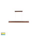 Opex 1200mm Dark Walnut Timber Dimmable Linear Pendant
