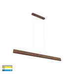 Opex 1200mm Dark Walnut Timber Dimmable Linear Pendant