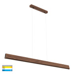 Opex 1800mm Dark Walnut Timber Dimmable Linear Pendant