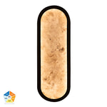 Auster Black Wall Light with Alabaster Glass