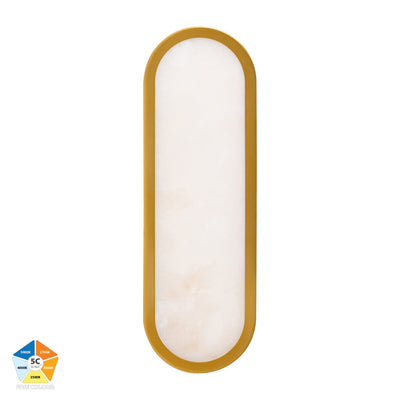 Auster Gold Coloured Wall Light with Alabaster Glass
