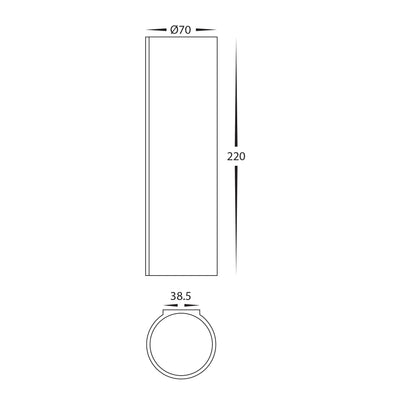 Valec Up & Down Plaster Wall Light