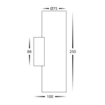 Strokka Up & Down Plaster Wall Light