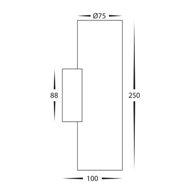 Strokka Up & Down Plaster Wall Light
