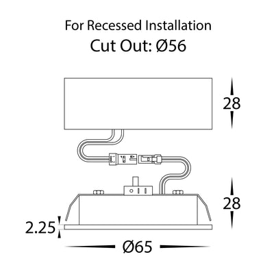 Skap Recessed or Surface Mounted Cabinet Light
