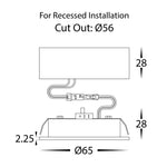 Skap Recessed or Surface Mounted Cabinet Light