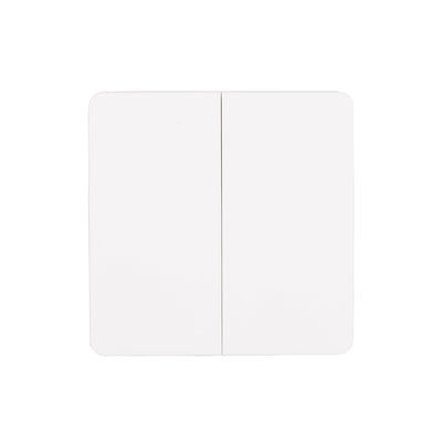 Two Gang White Kinetic Wall Switch