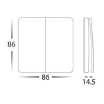 Two Gang White Kinetic Wall Switch