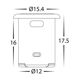 Black Dual Touch Sensor Switch