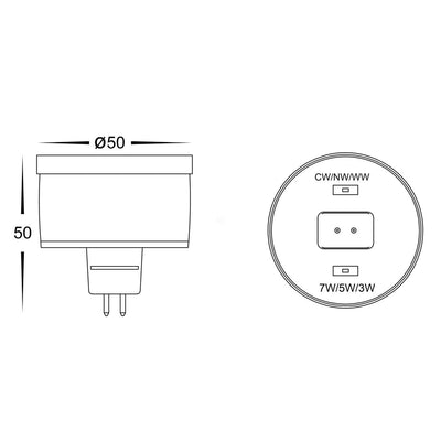 TRI-Colour 9in1 GU10 Globe Triac Dimmable