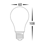8w E27 LED GLS Filament Globe