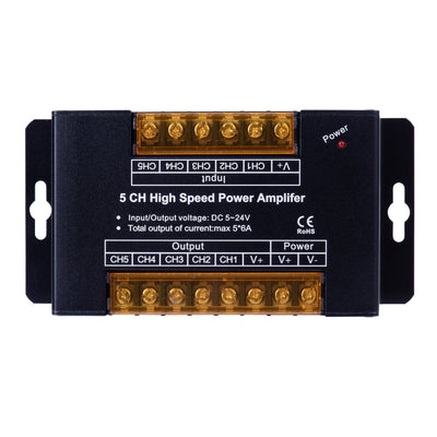 5 Channel LED Strip Repeater 42mm × 51mm