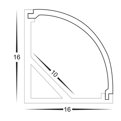 Corner Profile 16mm × 16mm