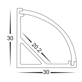 Large Corner Profile 30mm × 30mm