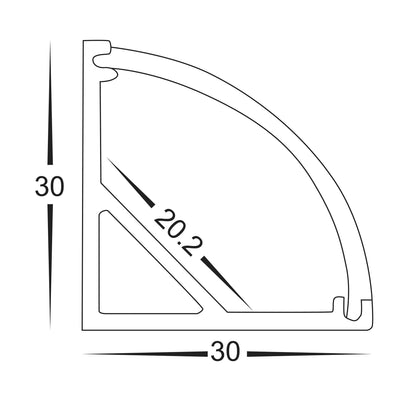 Large Corner Profile 30mm × 30mm