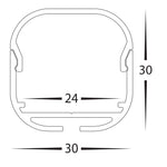 Standard diffuser to suit 30x30mm Suspended profile models P