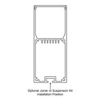 Square Slimline Suspended Profile 38mm × 90mm